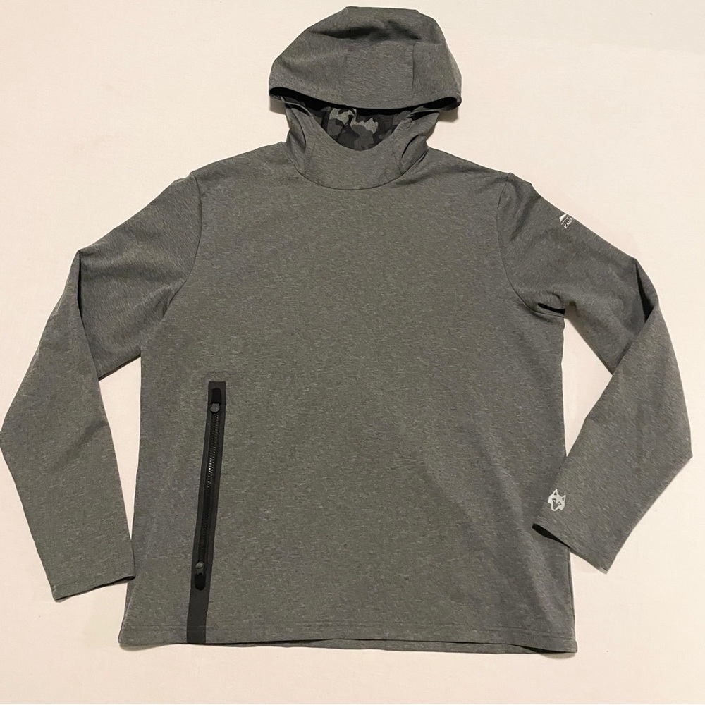 Greyson Kauri Cliffs Crossover Hoodie Heather Gray XL Camo Lining Golf Pullover